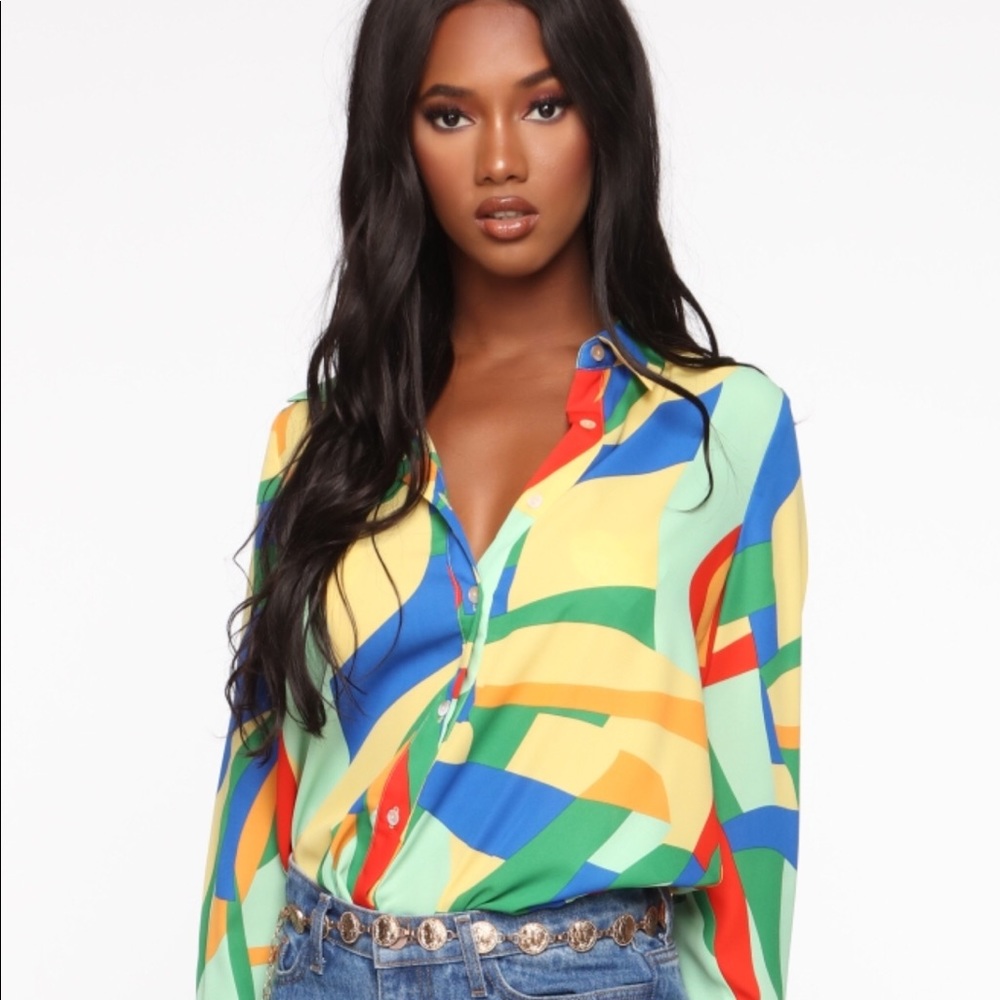 Fashion nova multi color top